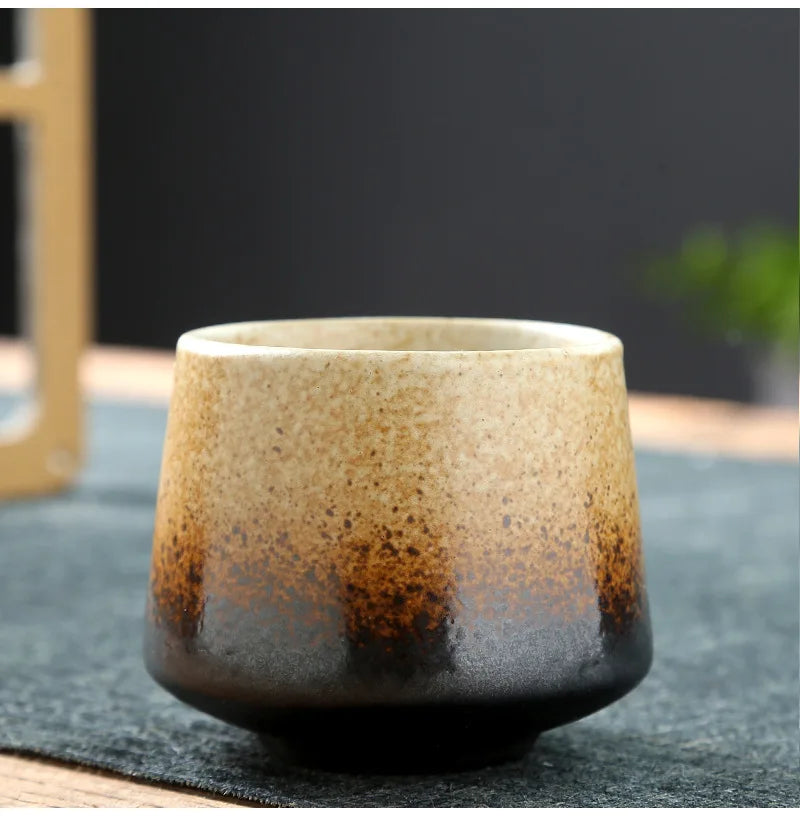 Ceramic Cup Vintage Coarse Pottery Coffee Cup Household drinking single cup cooking tea cups around the stove