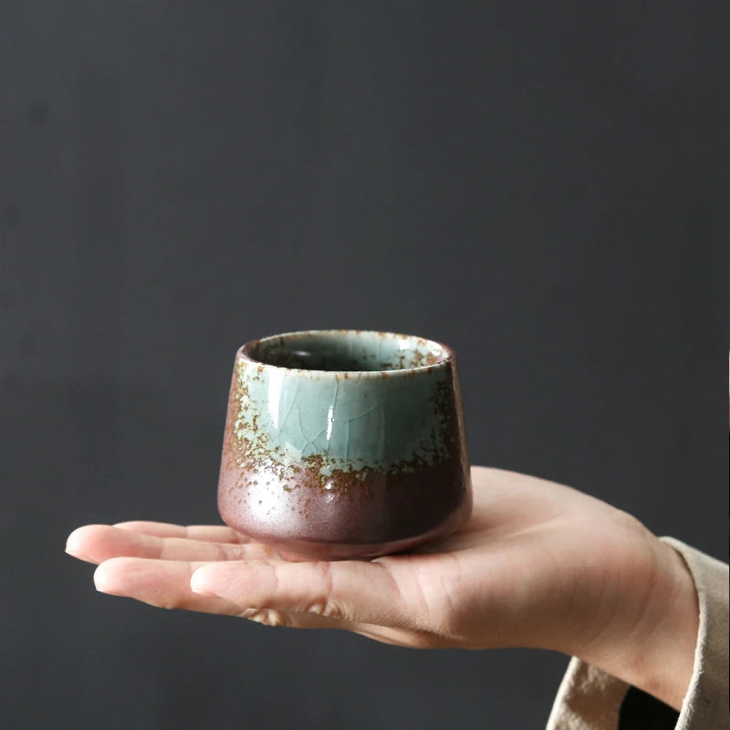 Ceramic Cup Vintage Coarse Pottery Coffee Cup Household drinking single cup cooking tea cups around the stove