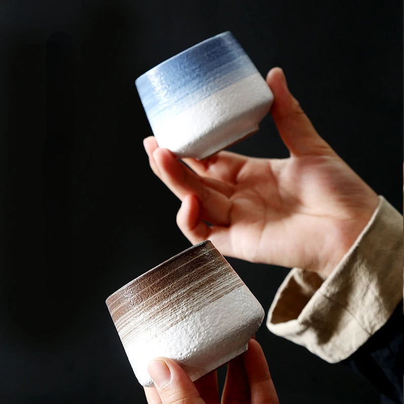 Ceramic Cup Vintage Coarse Pottery Coffee Cup Household drinking single cup cooking tea cups around the stove