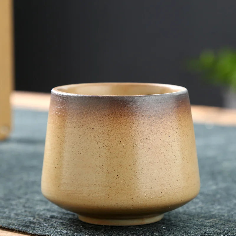 Ceramic Cup Vintage Coarse Pottery Coffee Cup Household drinking single cup cooking tea cups around the stove