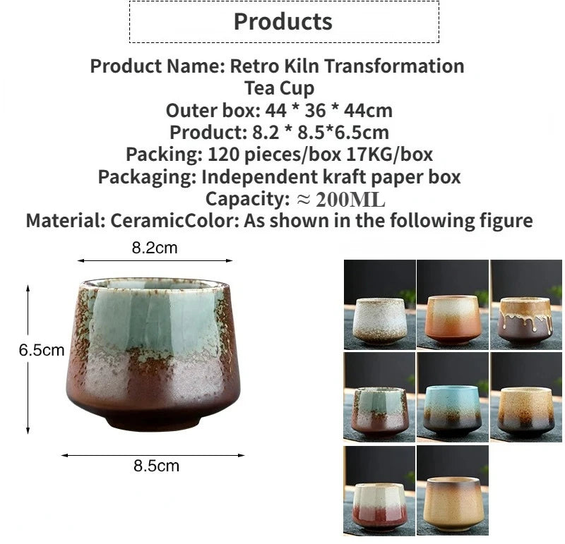 Ceramic Cup Vintage Coarse Pottery Coffee Cup Household drinking single cup cooking tea cups around the stove