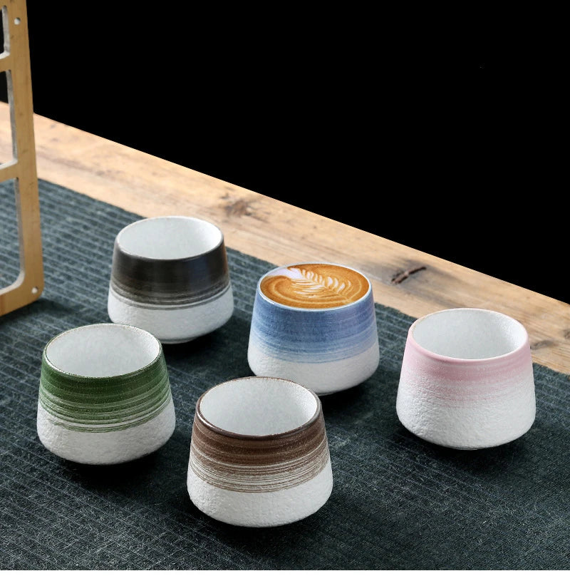 Ceramic Cup Vintage Coarse Pottery Coffee Cup Household drinking single cup cooking tea cups around the stove